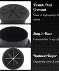 2 Pack 2 Inch Cable Grommets For Desk And Table Cable Management, Flexible ABS Plastic Wire Hole Covers Features and Purpose