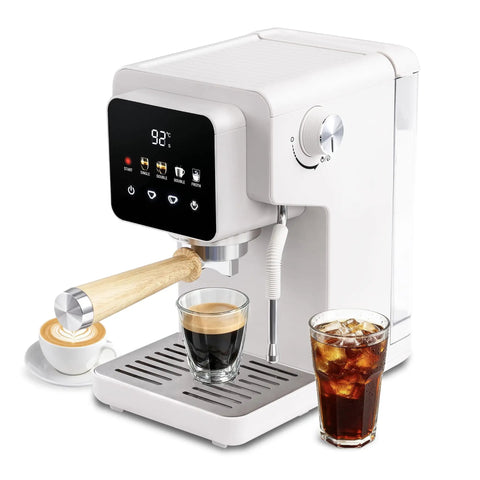 Next Level Touchscreen Espresso Machine Loaded With A 20 Bar Italian Pump And Quick Release Steam Wand for brewing espresso shots.