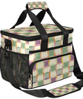 Geometrical Purple Insulated Picnic Backpack Tote For Women And Men Large Main Compartment Keeps Food Fresh All Day On The Go