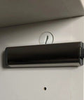 Set Of Three Push To Open Cabinet Latches With Silent Magnetic Catch For Dead Simple Drawer Opens Light Finger Tap Action Silver kitchen latches mounted on cabinet.