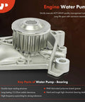 Timing Belt Kit With Water Pump And Tensioner For Toyota Camry Celica Solara 2.0L 2.2L Engines Shows Engine Water Pump