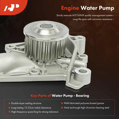 Timing Belt Kit With Water Pump And Tensioner For Toyota Camry Celica Solara 2.0L 2.2L Engines Shows Engine Water Pump
