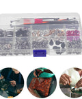 332 Piece Machine Screw Set With Iron Nickel Plating For Laptop And Desktop PC Case Repairs in a transparent box with images of repairs