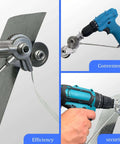 Powerful Electric Drill Plate Cutter Attachment For DIY Sheet Metal Cutting With Adapter Cuts Iron Steel Aluminum Copper