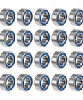 uxcell MR105-2RS deep groove ball bearings, chrome steel with blue seals, 5 mm bore, 10 mm OD, 4 mm width, 20 pcs