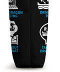 Side view of Paddler Tote Bag for dragonboating with racing crew icons, high quality water sports gear for dragon boat fans.