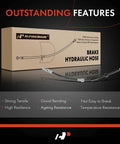 Front Brake Hydraulic Hose For Mazda 3 2004-2013 And Mazda 5 2006-2010 2012-2015 product packaging and hose display