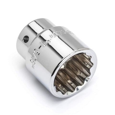 Durable 3/4 Drive 12 Point SAE Socket 1-5/16 Inch Chrome Vanadium Steel With Off Corner Loading To Prevent Fastener Rounding