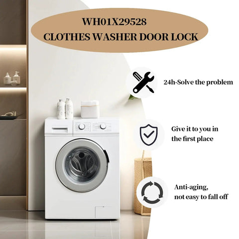WH01X29528 clothes washer door lock on front load machine, Easy Install Washer Door Lock For Front Load Machines, Compatible Lid Switch Repair Kit, No Fuss Replacement That Fits GFW510SCN0WW And Other Front Load Models, Durable, Secure Lock For Quiet Laundry Days