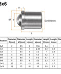Rock Solid Heavy Duty Precision Positioning Ball Spring Plungers 10 Pack with specifications for size and material.