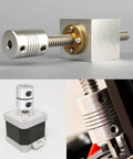 Rock Solid 2 Pack Aluminum Shaft Coupling 5mm To 8mm Bore single split coupler, showcasing sleek design for CNC routers and hobby projects.
