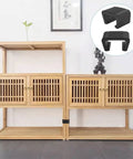 15 Pack Outdoor Wicker Furniture Clips For Sectional Sofas Black Plastic Fasteners shown with wooden furniture setup