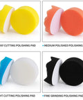 Pro Grade 3 Inch Drill Buffing Pad Kit With 11 Pieces Auto Detailing Foam Polishing Pads for Polishing Waxing Sealing Glaze