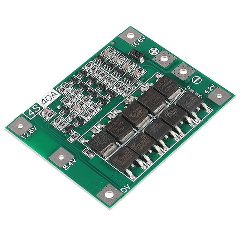 Hella Solid Heavy Duty 4S 40A 16.8V 18650 Lithium Battery Protection Bms Module with compact circuit board design.