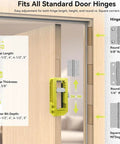 All-In-One Door Hinge Jig Kit For Routers, Adjustable Template For Three To Five Inch Door Hinge Mortises shown installed on door