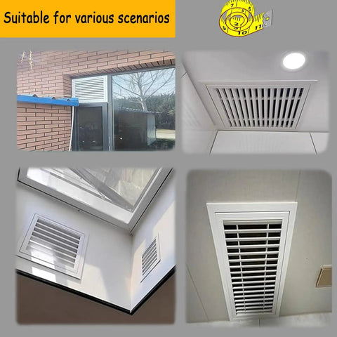 Solid Pick 18 X 34 Inch Return Air Grille And Wall Ceiling Vent Cover, showing installation in different locations.