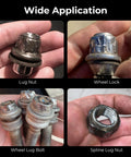 1/2 Inch Drive Lug Nut Removal Kit With 10 Piece Wheel Lock Remover Set For Stripped Rusted Frozen Bolts application examples