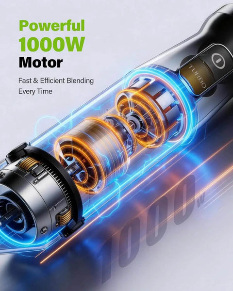 Close-up of powerful 1000W copper motor inside Heavy Duty 6 In 1 Immersion Blender showcasing efficient blending technology.