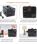 Instruction guide for 1500W Voltage Converter Transformer 110V To 220V And 220V To 110V Step Up Down Power Adapter usage