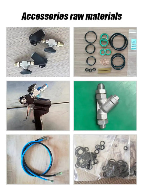 Heavy Duty Polyurea Spraying Machine And Hydraulic Coating Equipment For Professional Waterproofing Projects accessories and parts.