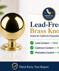 Lead-Free Brass Knob, 10 Pack Unlacquered Brass Cabinet Knobs And Pulls Set, Solid Brass Hardware With Living Finish