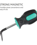 Stubby 4 Piece Tool Set With Hammer Flat And Phillips Screwdrivers And Adjustable Wrench In Turquoise Lightweight Durable Steel With Soft Grip Handles