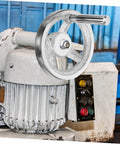 Heavy Duty Cast Iron Handwheel With Chrome Plated Crank Handle For Lathe And Milling Machines attached to machinery