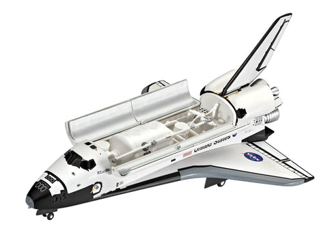 Space Shuttle Atlantis 1 To 144 Scale Model Kit With 64 Parts, Multicolor Finish, cargo bay open view