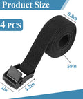 Four Pack Tie Down Straps 0.78 Inch Wide By 5 Foot Long With Buckles Adjustable Ratchet Cam Lashing Straps For Trucks