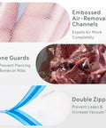 Demo of features in Reusable Sous Vide Vacuum Sealer Bags 30 Pcs Set With Upgraded Auto Pump BPA Free Microwave Safe Freezer Safe Works