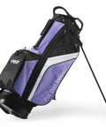Side view of purple and black stand bag from Women’s 12 Piece Complete Golf Club Set For Beginners Right Handed With 460cc Oversized Driver