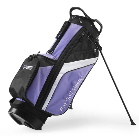 Side view of purple and black stand bag from Women’s 12 Piece Complete Golf Club Set For Beginners Right Handed With 460cc Oversized Driver