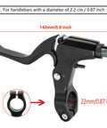 Aluminum Bike Brakes Caliper Set Side Pull 69-96mm Reach shown with lever handle dimensions for easy install and ride ready