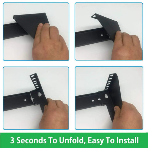 Bulletproof Heavy Duty Vertical Wall Mount Patch Panel Bracket Pack Of Two For 19 Inch Network Gear Built Dead Secure To EIA 310 Specs and Hangs Easy Off Standard Wall Studs, installation steps.