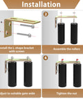 Installation steps for 2 Pack 6 Inch Slide Gate Guide Roller With L Bracket Universal Sliding Gate Rollers Adjustable Fit