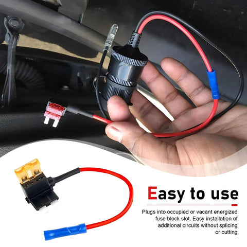 Pro Grade 8 Pack Car Fuse Taps Add A Circuit Dual Slot Adapter Kit shown, ideal for adding circuits without cutting.