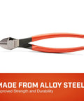 Heavy Duty 8 Inch Diagonal Cutting Pliers With Angled Head For Precision Wire Cutting Offset And Flush Cuts Model 5428CVN