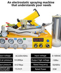 Dual Digital Display Electrostatic Powder Sprayer 35 Watt Portable Paint Spray Kit with control panel and spraying gun.