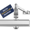 Built Tough Heavy Duty Surface Mounted Automatic Door Closer For Home Garage And Light Commercial Use With Cast Aluminum Construction