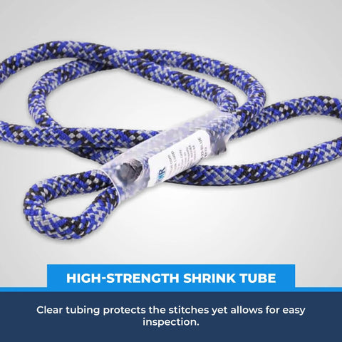 8mm Sewn Prusik Loop For Climbing Rigging And Rescue CNC Stitched Rope Loop For Arborists Tree Work Saddle Hunting And Rope Systems 10,000 Lbf Prusik Cord Blue 20In Pro Grade