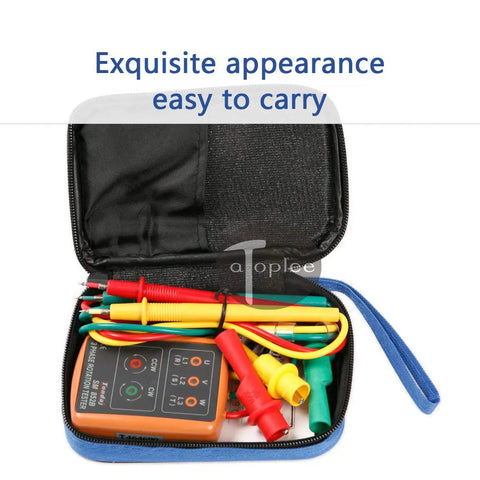 Three Phase Sequence Tester With LED Indicator And Buzzer For 60V To 600V AC A Pro Grade NoNonsense Gear For Detecting Phase Presence And Rotation Compact Electric Meter For Industrial Checks, in carry case