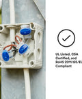 No Sweat Wiring Heavy Duty Connectors For Pigtail Splicing 22 To 14 Awg Tin Plated Brass moisture resistant wiring box with connectors.