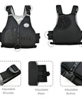 Adult Swim Vest With Adjustable Safety Straps In Black Size Large Fit Made Of 2 Mm Neoprene And EPE Foam CE Certified EN131381 2021