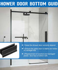 Sliding Shower Door Bottom Guide For Glass Doors Up To Half Inch Wide Plastic Track Guide Measuring Half Inch Wide By Three Inches Long Replacement Parts For Sliding Shower Doors Durable Track Guide Kit Includes 2 Pieces