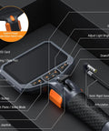 Two Way Articulating Borescope With Dual Lens Endoscope Camera For Tight Spaces LED Light Flexible Fiber Optic Snake Scope Cam