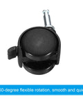 1 Inch Swivel Stem Casters With Brakes 8 Pack Nylon Wheels 360 Degree Insert Swivel Stem For Chairs And Furniture Replacement