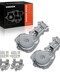 Front Left And Right Power Window Lift Motors 2 Piece Set Plug And Play Replacement For Chevrolet Blazer Camaro Caprice Cavalier Suburban GMC Cadillac Buick Oldsmobile Pontiac Vehicles Driver And Passenger Side, silver