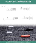 Diagram and image of Back Probe Pins Kit 8Pcs Pro Grade Ultra Thin 0.7mm Pins For Automotive Instrument Testing 2mm Socket Banana Jack Leads Easy Push In Connection Fine Tester Probes For Electrical Diagnostics