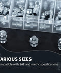 Grease Fittings 24 Size SAE And Metric Zerk Fitting Assortment Kit All In One For Straight 45 Degree And 90 Degree Nipples Includes One Quarter Inch One Eighth Inch Five Sixteenth Inch Three Eighths Inch Galvanized Steel