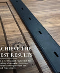 Beefy Extra Wide 32 Inch C Channel Table Stiffeners Set Of Two For Heavy Duty Table Support, black channel on wood top